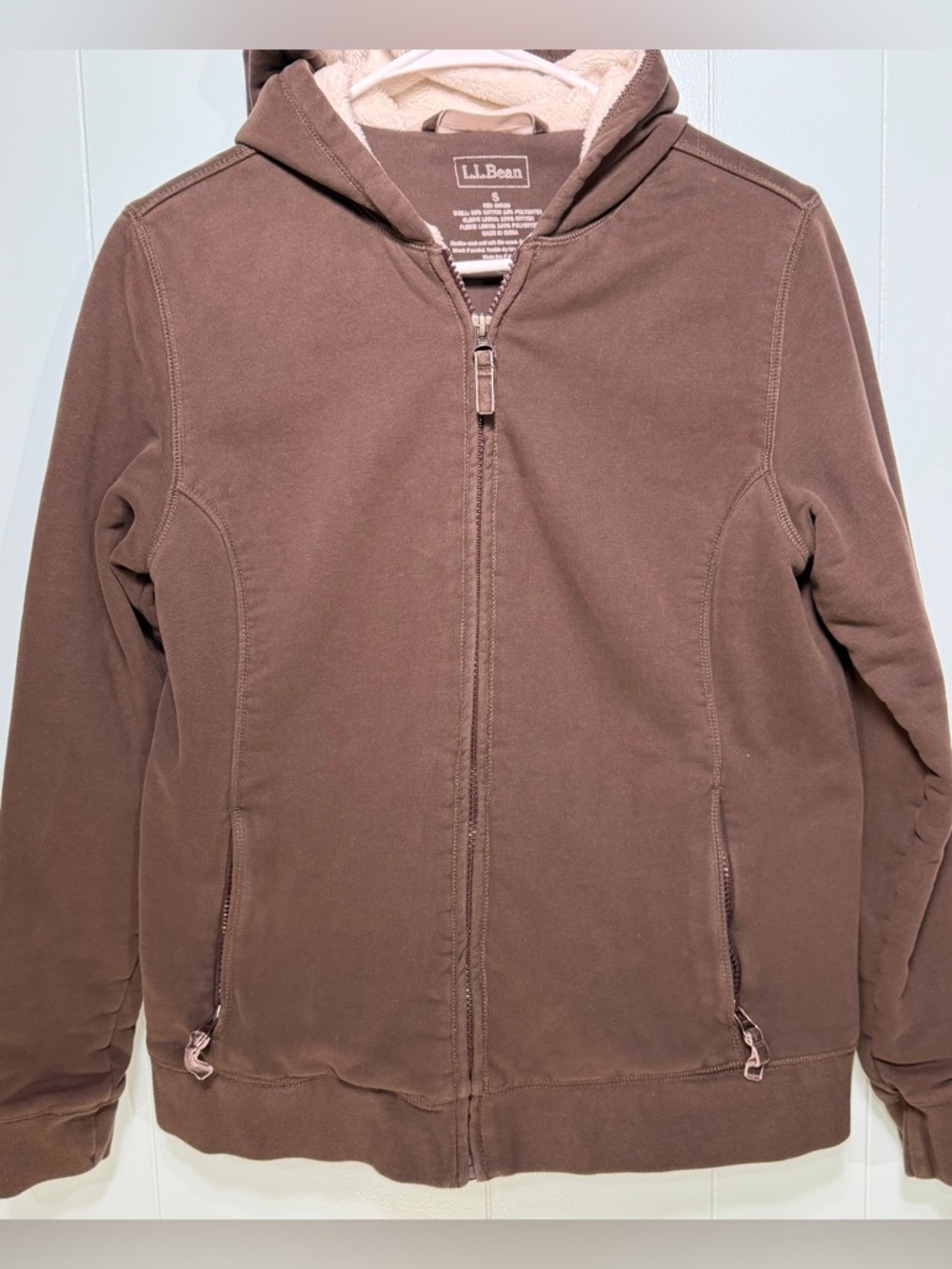 L.L. Bean Brown Hooded Zip Jacket